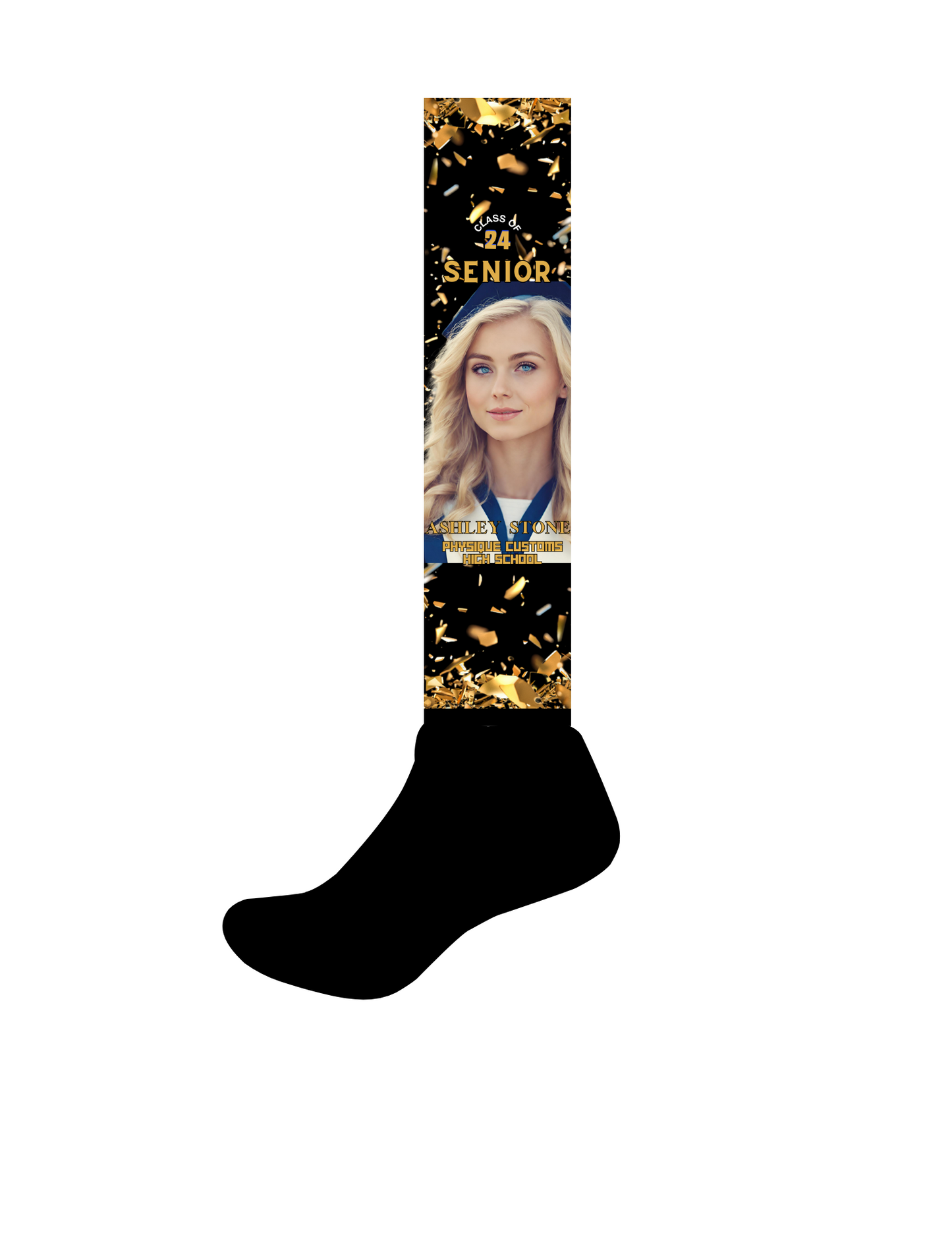 KNEE-HIGH ATHLETIC SOCKS